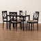 Baxton Studio Lenoir Sand Upholstered Espresso Finished Wood 5-Piece Dining Set 153-9399-8026 - alternate 2